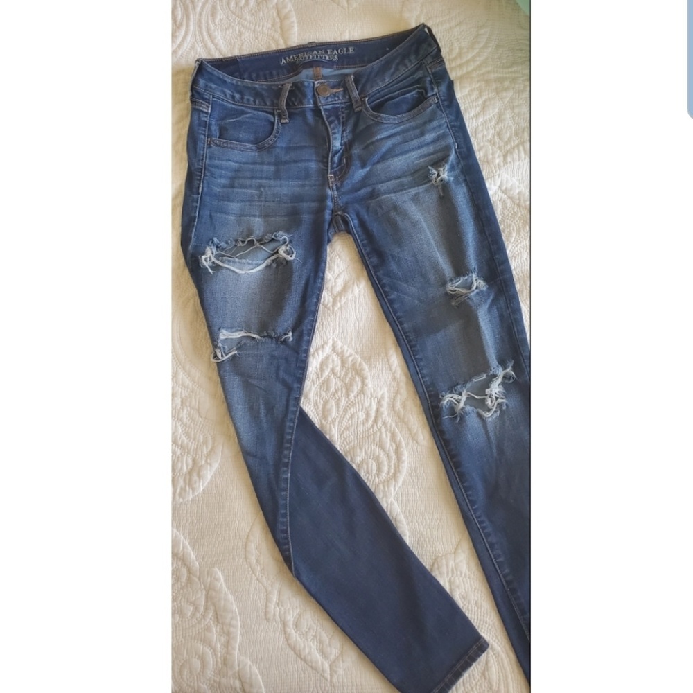 Distressed American Eagle Jeans
